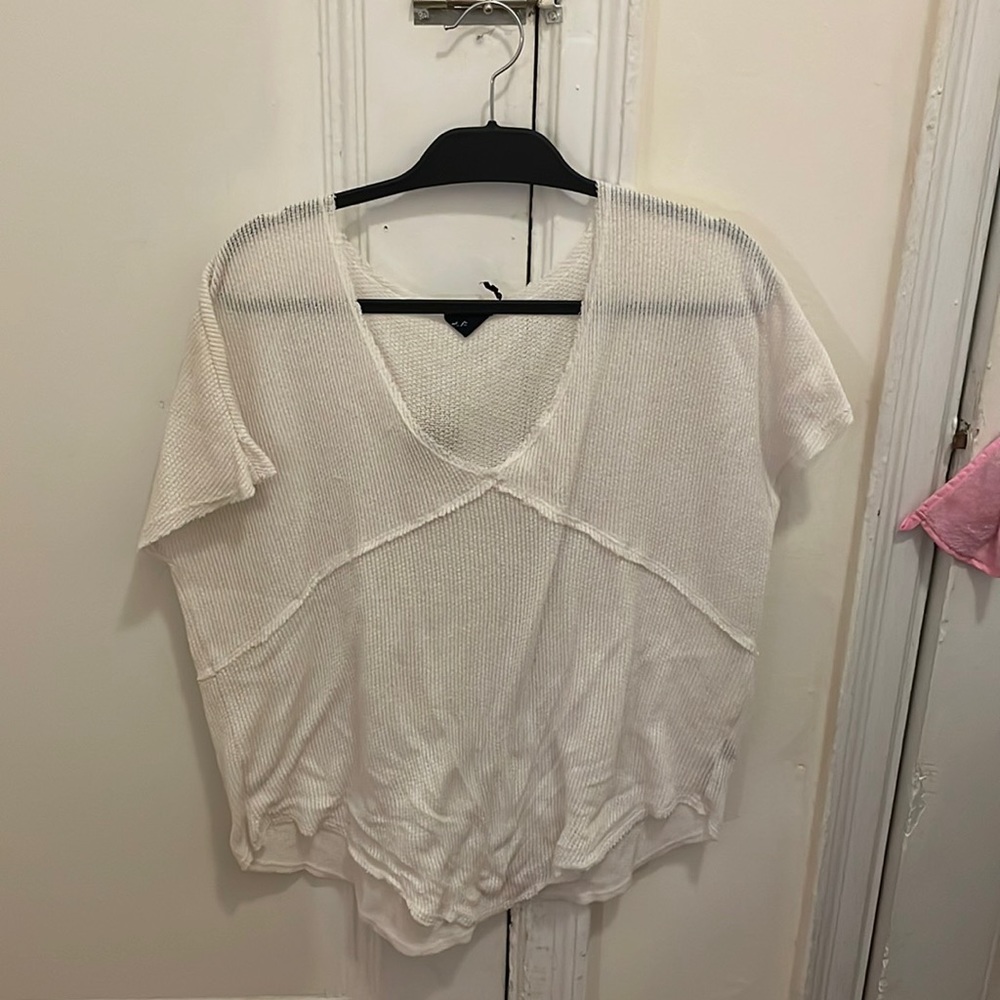 White oversized top from Urban Outfitters
